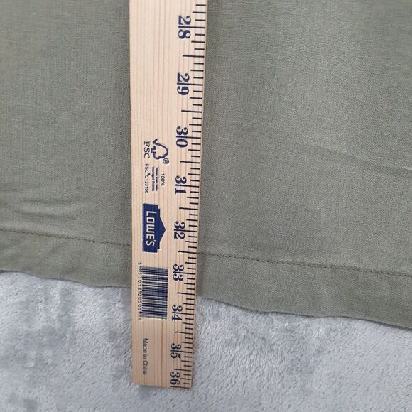 Joe Fresh Dress Straight Style Boxed Look Size M Linen/Cotton Olive Green - Picture 4 of 7